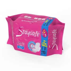 Staysafe Sanitary Napkin Regular Flow Wings(10+2) Pcs
